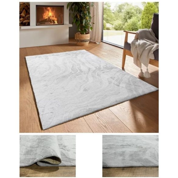 Bergamo Lorey plyšový koberec sivý 80x150cm bergamoloreygray-80