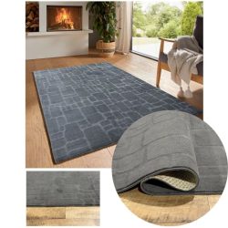   Bergamo plyšový koberec s jemným povrchom, antracitová farba, 150 x 220 cm bergamorandomantracit-150