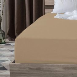 Béžové napínacie prestieradlo 220 x 240 cm