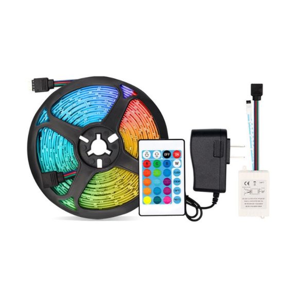5-metrová RGB LED páska – sada s diaľkovým ovládaním holm0164