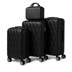 Prémiová 4-dielna sada čiernych kufrov holm0744