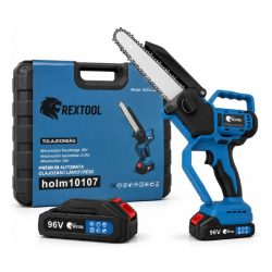   Rextool Prémium reťazová píla s automatickým mazaním, s indikátorom nabitia, s 2×96 V akumulátormi holm10107