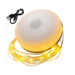   2-v-1 Akumulátorová kempingová lampa s 10 m LED svetelným reťazcom holm20050