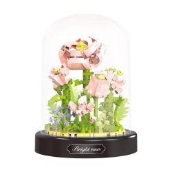   Balody Mini Blocks – „Bright Roses“ (Svetlá ruža) kytica v sklenenej kupole (365 ks) holm20051