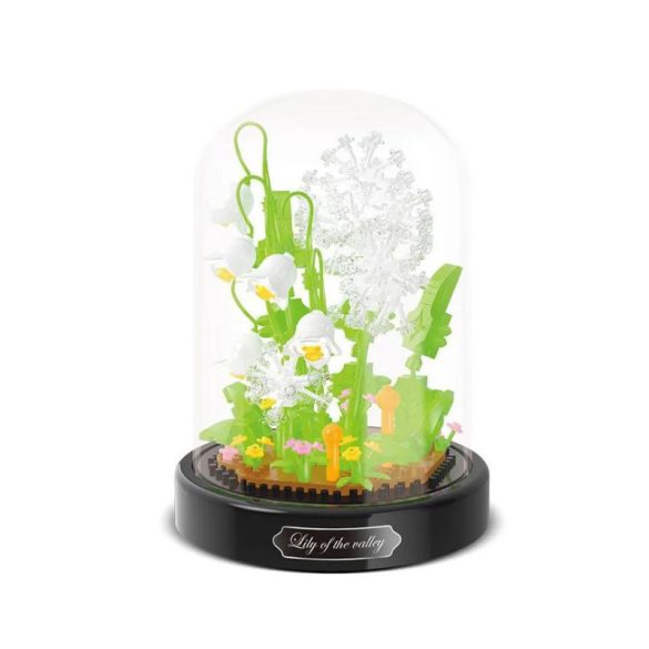 Balody Mini Blocks – Konvalinka (Lily of the Valley) v sklenenej kupole (480 ks) holm20053