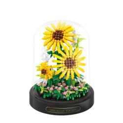   Balody Mini Blocks – „Best Wish“ Slnečnica v sklenenej kupole (545 ks) holm20061