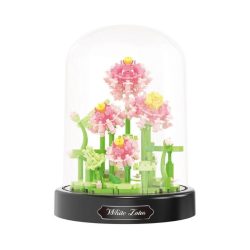   Balody Mini Blocks – Biela lotosová kvetina v sklenenej kupole (520 ks) holm20069