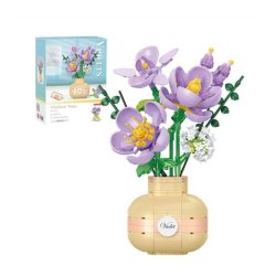   BALODY Mini Blocks Viola – Stavebná sada na výrobu vázy s modrou ružou (522 dielov) holm20071