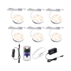   AIBOO Stmievané LED Osvetlenie do Skríň – Sada 6 ks, Studená Biela + RGB holm20148