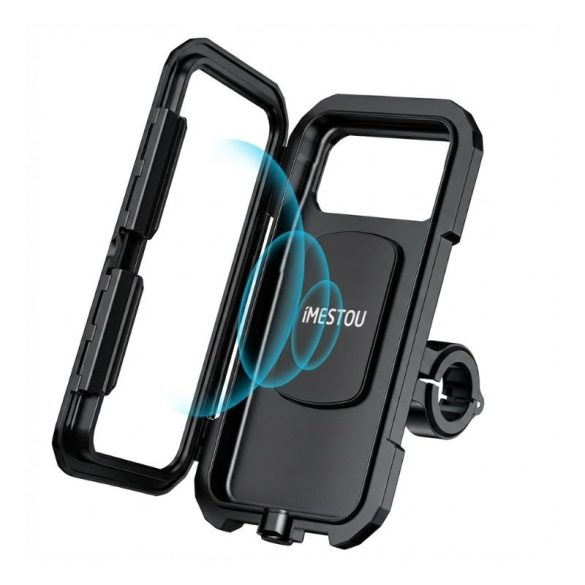 iMESTOU IP67 Vodotesný Držiak na Telefón pre Motocykel (Veľkosť L) – Bezdrôtové a USB-C Nabíjanie holm20156