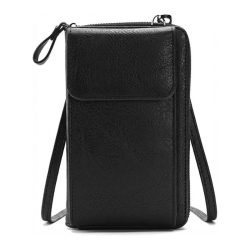   Elegantná dámska taška na mobil a peňaženka – čierna holm30009