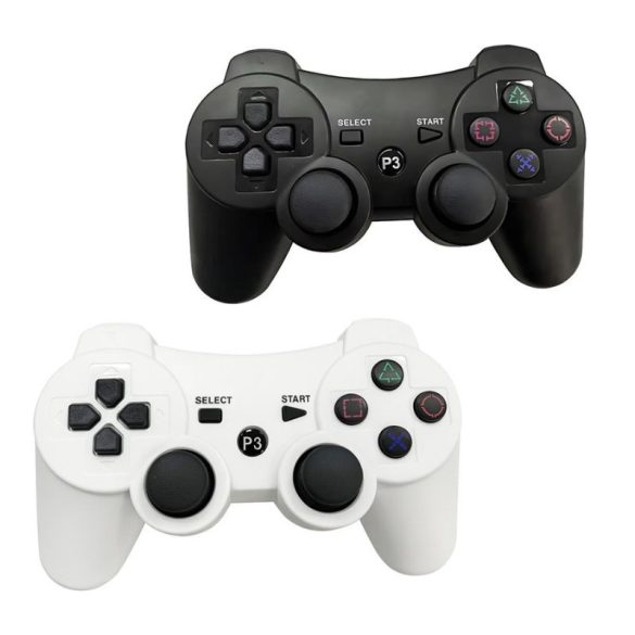 Bezdrôtový Set Gamepadov PS3 / PS2 / PC – 2 ks, Bielo-Čierny holm30010
