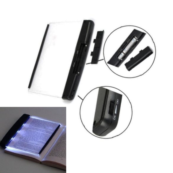 Osvetlený čitateľský plexi – ultratenký LED čitateľský panel, čierny holm3459