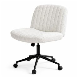   Dowinx otočná stolička so širokým sedadlom, nastaviteľná výška Biela holm40047