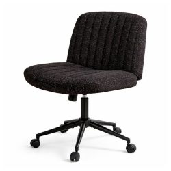   Dowinx otočná stolička so širokým sedadlom, nastaviteľná výška Čierna holm40050