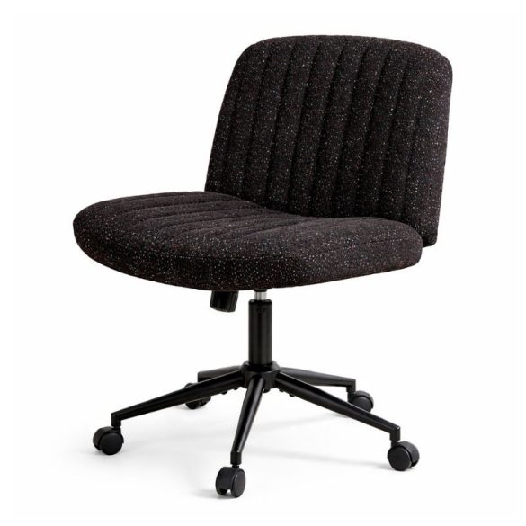 Dowinx otočná stolička so širokým sedadlom, nastaviteľná výška Čierna holm40050