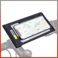   Vodeodolný cyklistický držiak na telefón – sivý HOLM7070