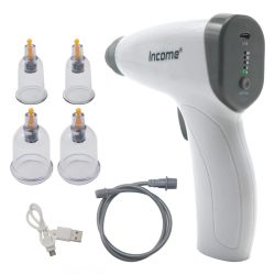   Elektrický Vákuový Bankovací Prístroj – 4 Nadstavce, Masážny Set na Domáce Použitie holm8521