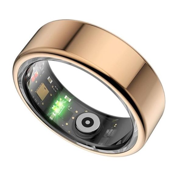 Inteligentný fitness prsteň v zlatej farbe, veľkosť 9, holm8591