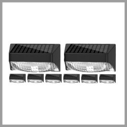 8 ks Solárna záhradná lampa – HOLM9005