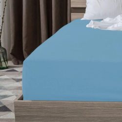 Modré napínacie prestieradlo 220 x 240 cm