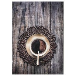 Kuchynský koberec s kávovým vzorom 70 x 200 cm