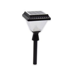 Štvorcová solárna záhradná lampa s kolíkom