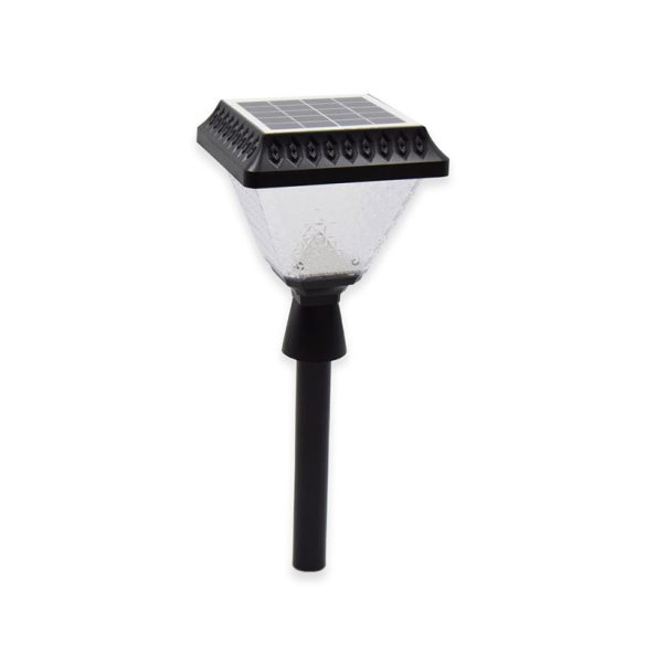 Štvorcová solárna záhradná lampa s kolíkom