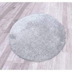 Puffy jednofarebný okrúhly koberec
