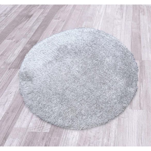 Puffy jednofarebný okrúhly koberec