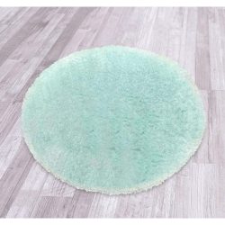 Puffy jednofarebný okrúhly koberec