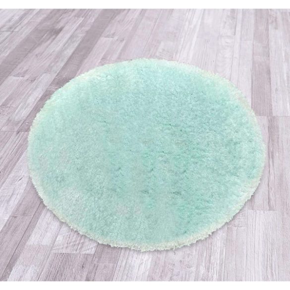 Puffy jednofarebný okrúhly koberec
