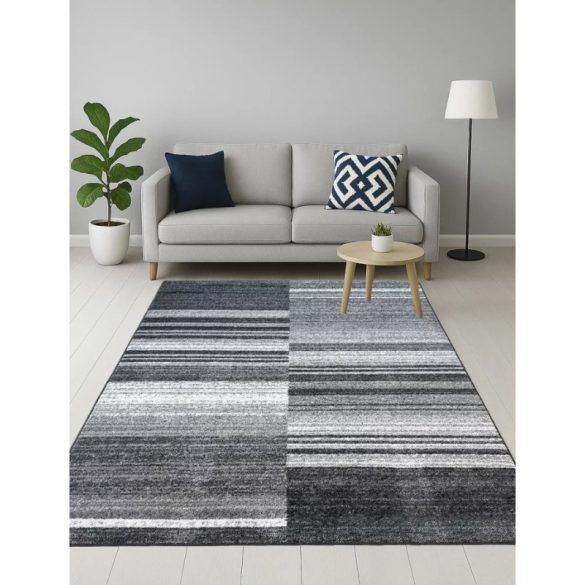 Koberec Torino 9145 – sivé pruhy 200 × 280 cm