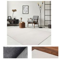 Plyšový koberec Biela 160x220cm veluxwhite-160